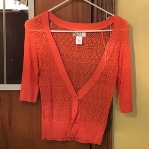 Coral knit cardigan